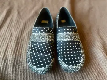 CAMPER 송치 소재 로퍼 블랙 x 화이트 애니멀 무늬 37 사이즈