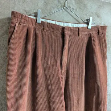 90s 오비스 굵은 폭 코듀로이 팬츠 브라운 와이드 팬츠