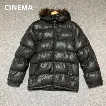 CINEMA 후드 부착 다크 그레이 다운 자켓