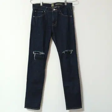 BACK NUMBER 데미지 데님 다크 네이비 슬림 29(73cm)