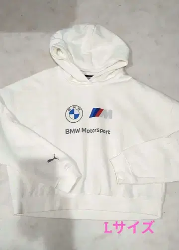 PUMA BMW 모터스포츠 화이트 후드티 L