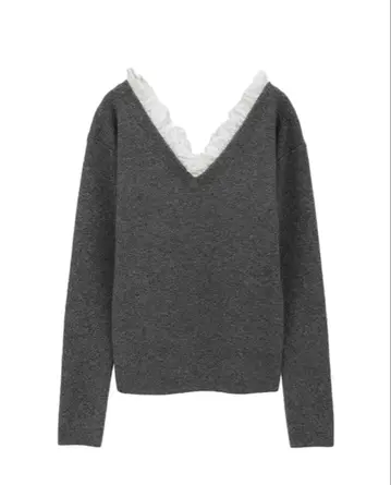 CLANE 2WAY FRILL V NECK KNIT TOPS