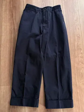 러브 아워 데이즈 와이드 치노 팬츠 네이비 일본제 사이즈 2