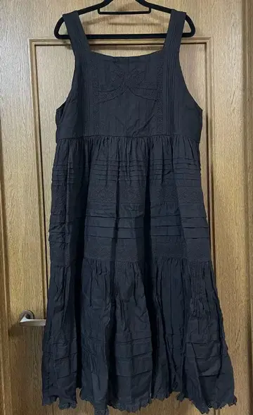 yukiemon 리본 크레이프 점프 스커트 3L 블랙