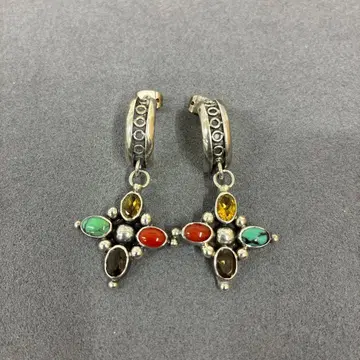 실버925 크로스형 귀걸이