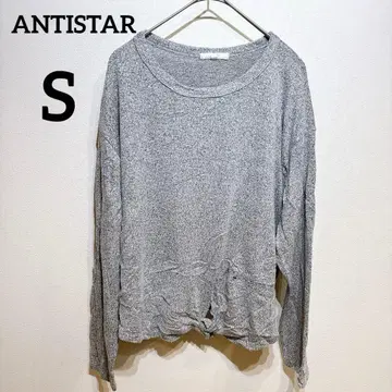 [ 하자품 ] ANTISTAR [ S ] 그레이 긴팔 니트 스웨터 상의