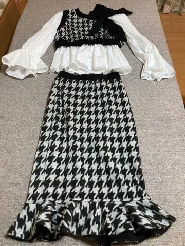 Adonisis 니트&스커트 프리 사이즈 일본제