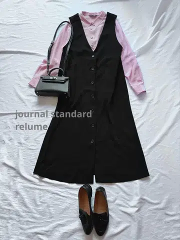 relume V넥 오버롤 스커트 레리움 롱 원피스