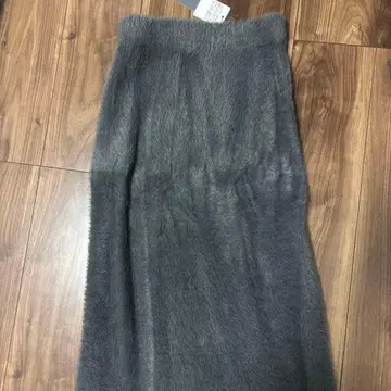 새상품 PLST 페더얀 내로우 스커트 그레이 퍼 롱 스커트 S