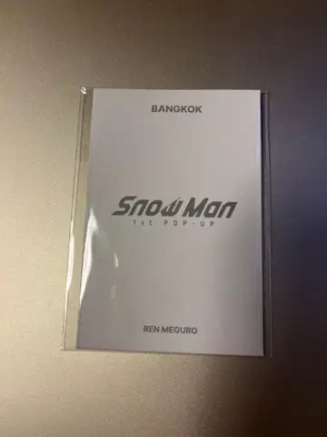 Snow Man 방콕 팝업 메구로 렌