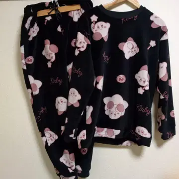 별의 커비 블랙 룸웨어 라운지 상하의 세트 L 사이즈 프린지