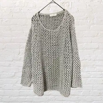 12249 BASILE 28 바실레 메쉬 니트 그레이 실크 혼방 M