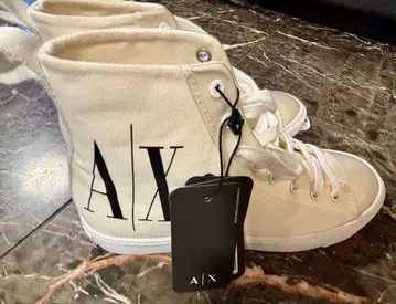 Armani Exchange A|X 하이컷 스니커즈 25.5cm