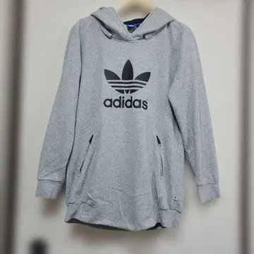 adidas 후드 부착 그레이 후드티