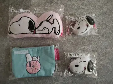 스누피 복권 리스트레스트 마스코트 파우치 세트