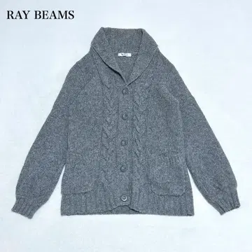 레이빔즈 숄카라 가디건 울 성숙 캐주얼 내추럴