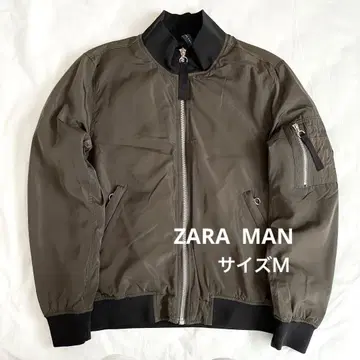 [ ZARA ] 남성용 봄버 자켓 M 사이즈 카키 MA-1 경량