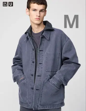 UNIQLO U 오버 사이즈 컬러 데님 자켓 07 gray