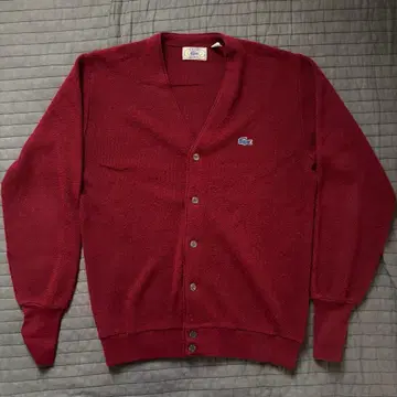 70s 80s 라코스테 IZOD 아크릴 가디건 택