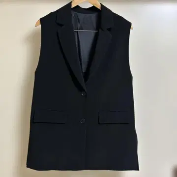 [ cafune카프네 ] 스탠드 카라 베스트 사이즈 38 블랙