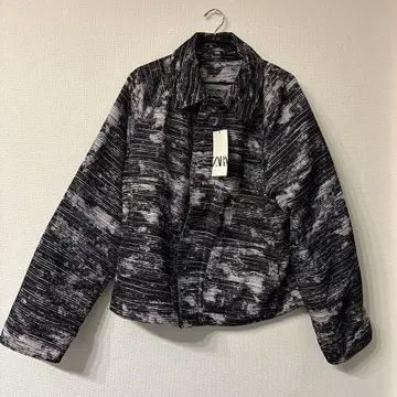 [미사용 새상품] ZARA 블랙/화이트 캐주얼 자켓 L 사이즈