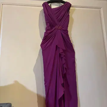 TADASHI SHOJI 보라색 롱 드레스