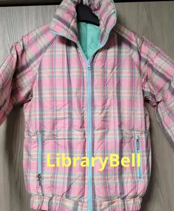 Liberty Bell 다운 자켓 핑크 체크 리버서블 M 사이즈