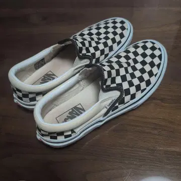 Vans 체크 무늬 슬립온 24.5