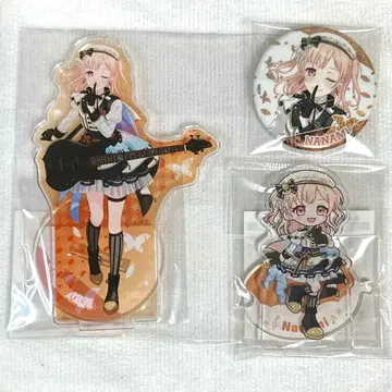 뱅드림 히로마치 나나미 아크릴 스탠드 캔뱃지 (3점 세트)
