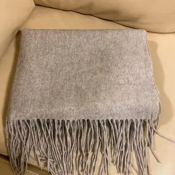캐시미어 100% 대형 머플러 스톨 무릎 담요 멜란지 직조 라이트 그레이