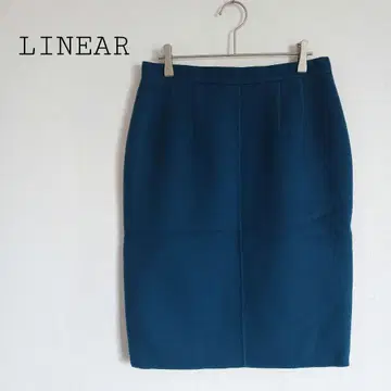 리니어 LINEAR 울 스커트 캐시미어 혼방 클래시컬 레트로 무지