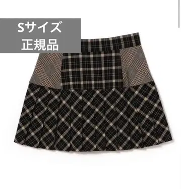 andmary coco check pleats skirt S