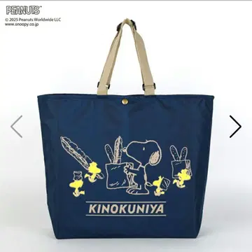 키노쿠니야 조절 스트랩 포함 토트백 스누피 콜라보