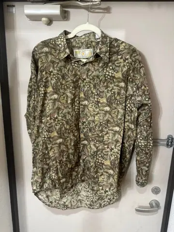 카모플라쥬 패턴 코튼 긴팔 셔츠