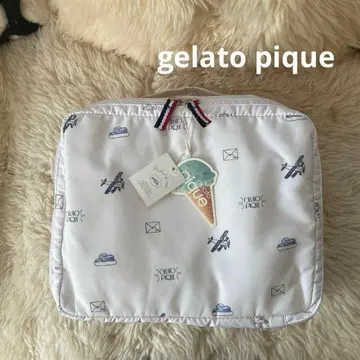 미사용 젤라또피케 비행기 프린트 트래블 파우치