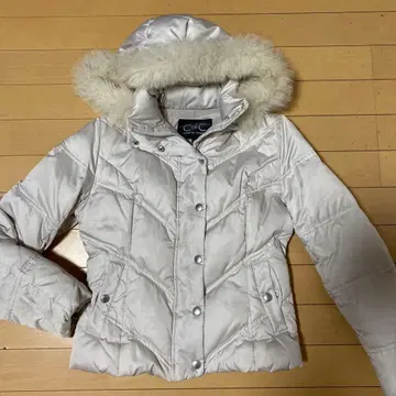 쿠 드 샹스 다운 자켓 라이트 그레이 숏 기장