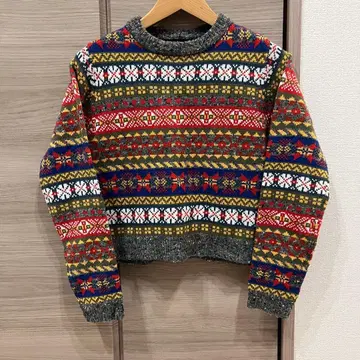 ZARA 니트 노르딕 스웨터 페어아일 패턴