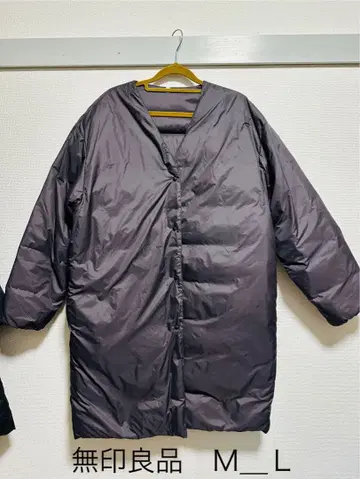 무인양품 다크 그레이 롱 다운 자켓 M-L