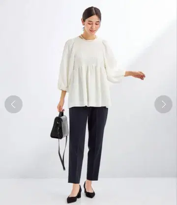 자카드 페플럼 블라우스