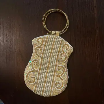 네 킷테 파스 비즈 백 골드 베이지