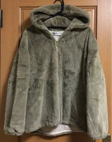 Fashion 그레이 인조 모피 보아 플리스 자켓