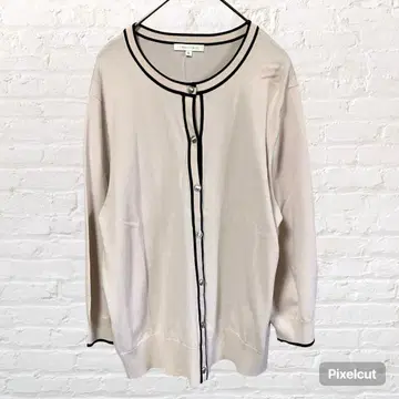 12243 새상품급 EMMAJAMES 노카라 가디건 겉옷 세탁 가능 L