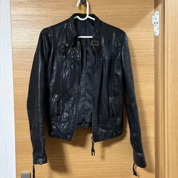 블랙 가죽 자켓 사이즈 66