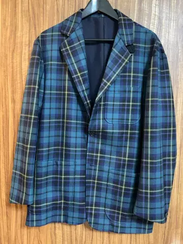 HIS TUBE 3B 체크 언라이닝 자켓 M