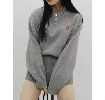 EVRIS 원포인트 로고 니트 올인원