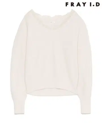 프레이 아이디 레이스 콤비 po 니트 화이트