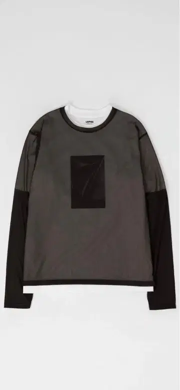 lapiis SLEEVE LAYERED SHEER SHIRT