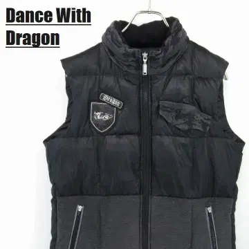 Dance With Dragon 다운 베스트 사이즈 2 블랙 x 그레이