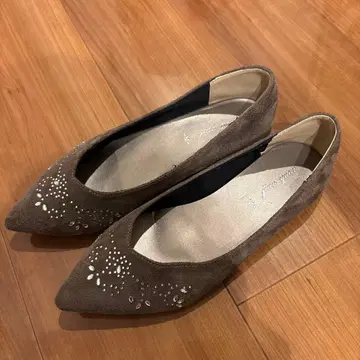 브라운 비쥬 장식 펌프스 M 사이즈