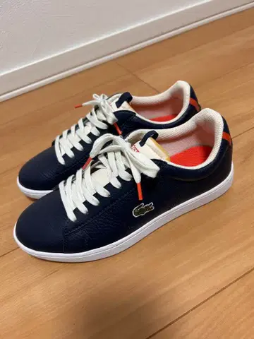 라코스테 여성용 네이비 스니커즈 사이즈 37
